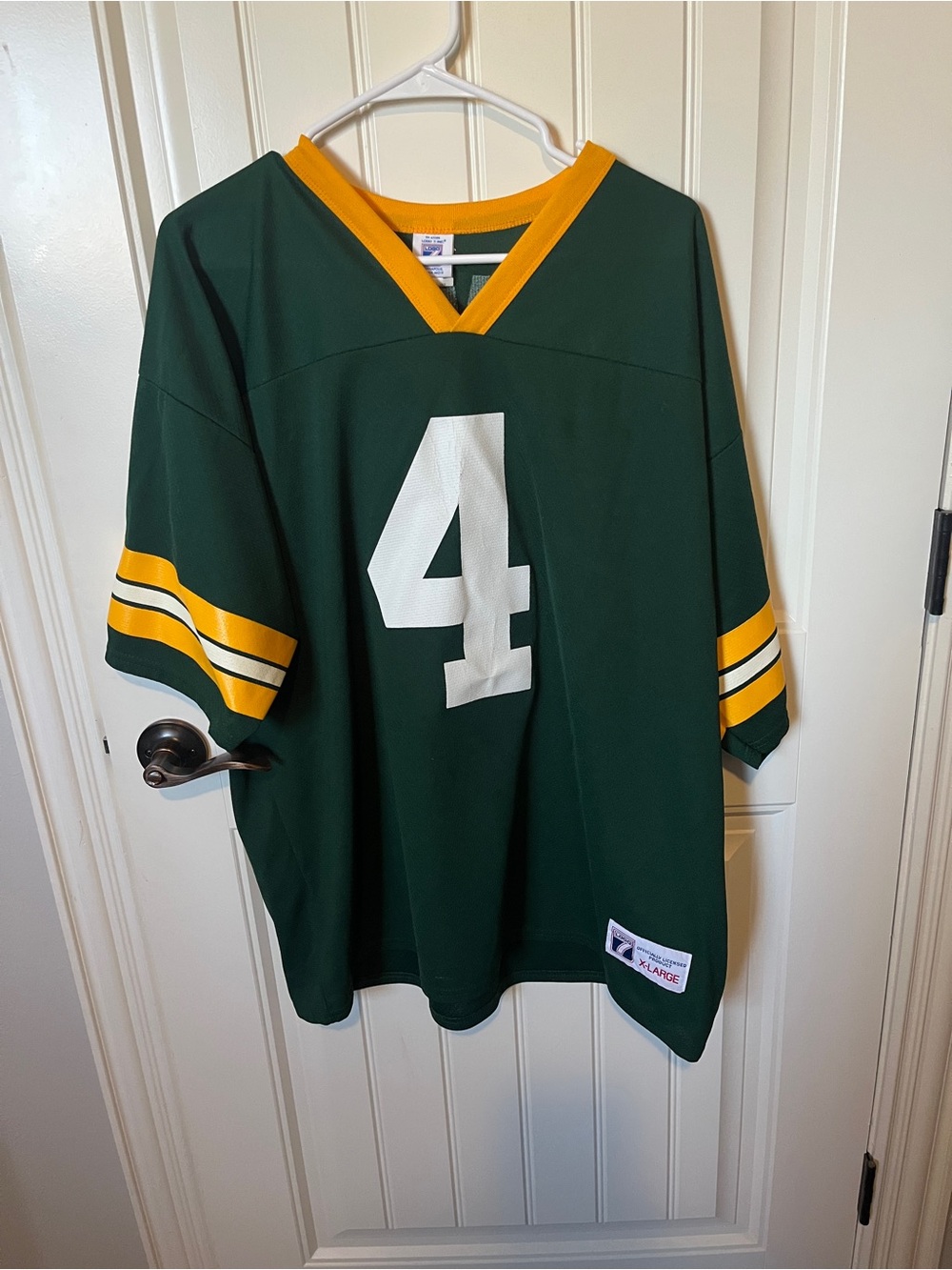 Vintage Logo 7 Brett Favre Green Bay Packers Jersey